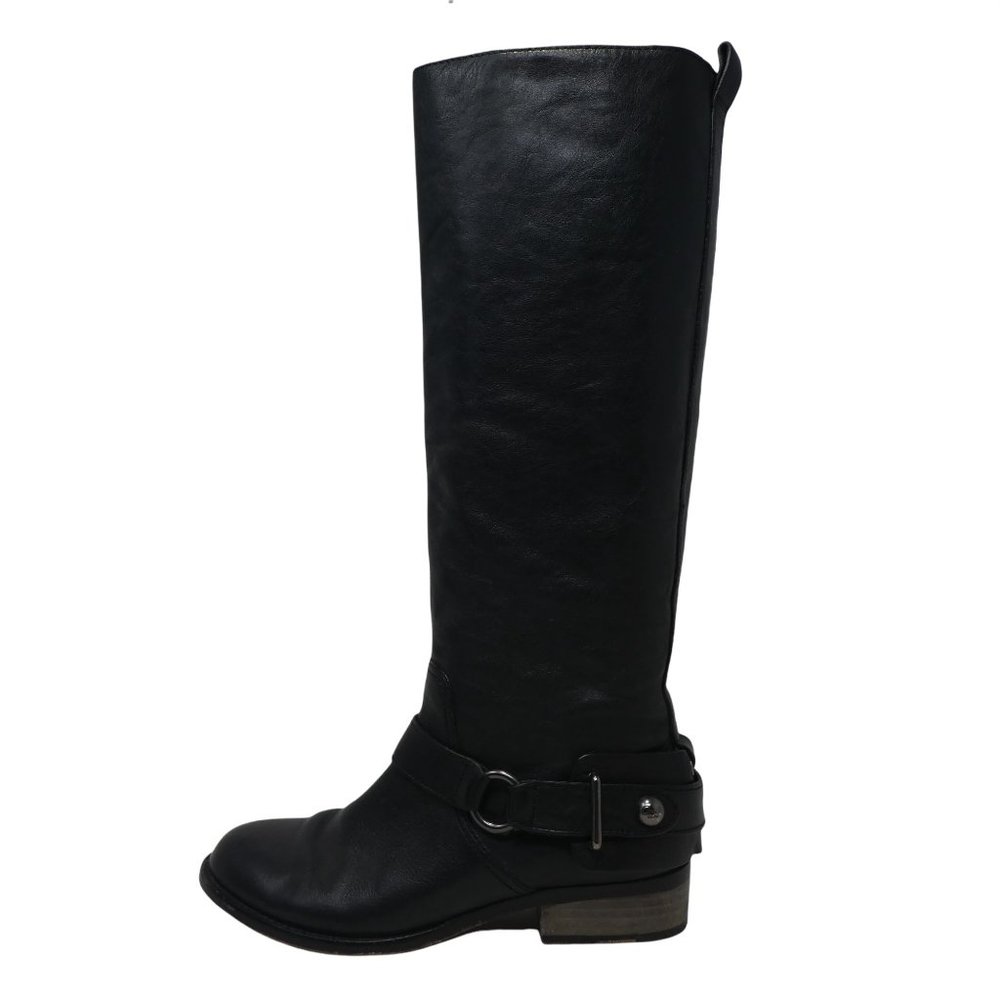 Coach Natale Riding Boots Womens 7.5 Black Leather Pull On Meghan Markle - Picture 5 of 12